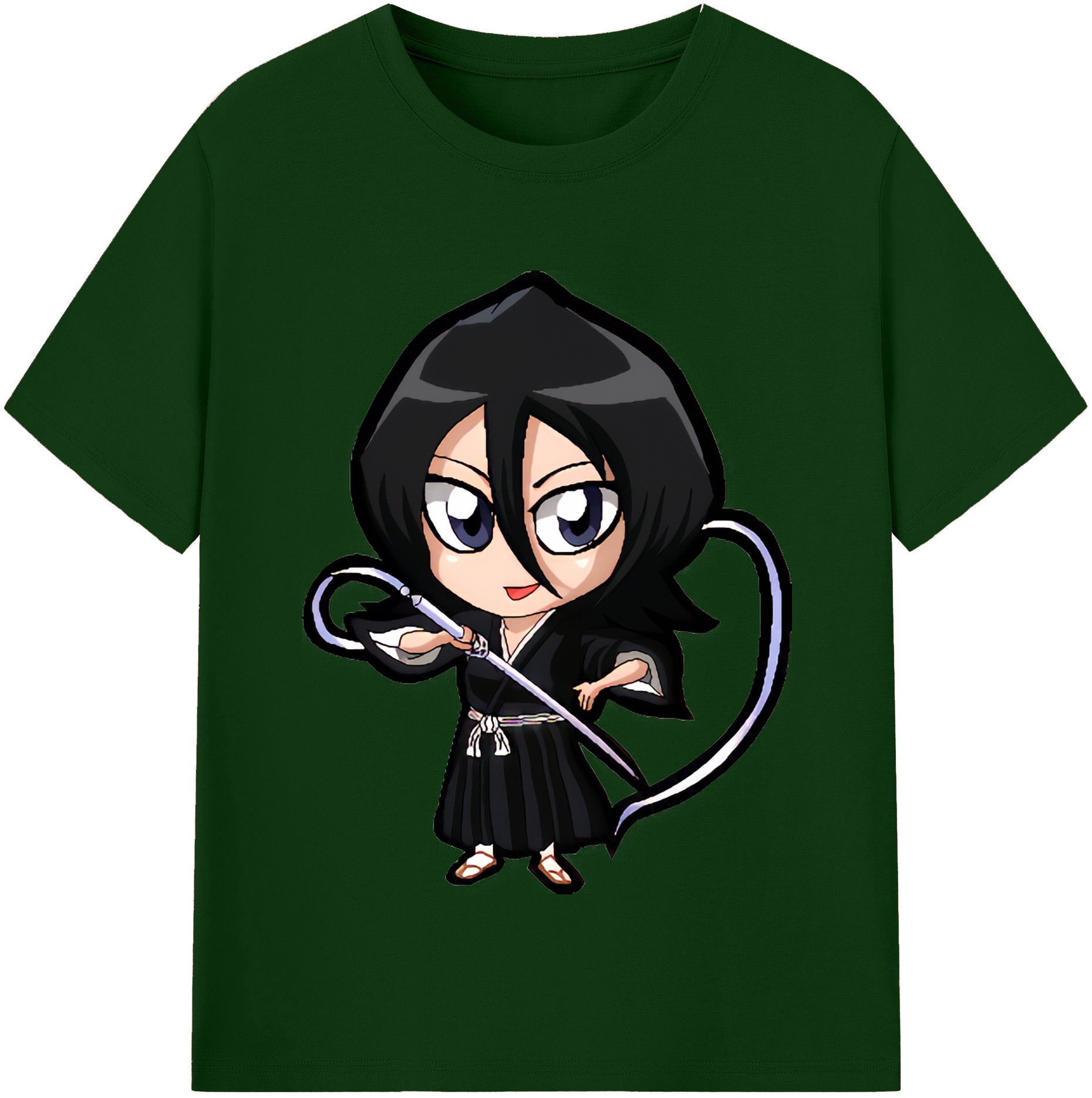 （画像用） ブリーチ 朽木ルキア BLEACH Kuchiki Rukia 綿100％半袖Tシャツ（フロントプリント）